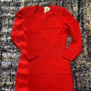 RED SHIMMER DRESS FOR THE HOLIDAYS - SIZE PETITE
